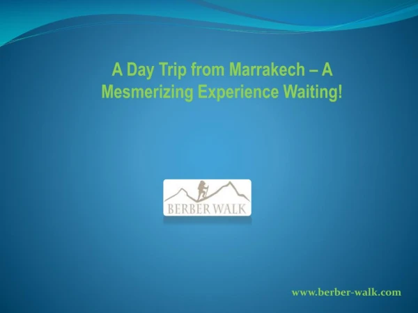 Day Trip from Marrakech | A Mesmerizing Experience | Berber Walk