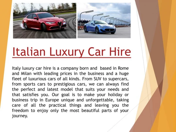 Europe Luxury Car Hire