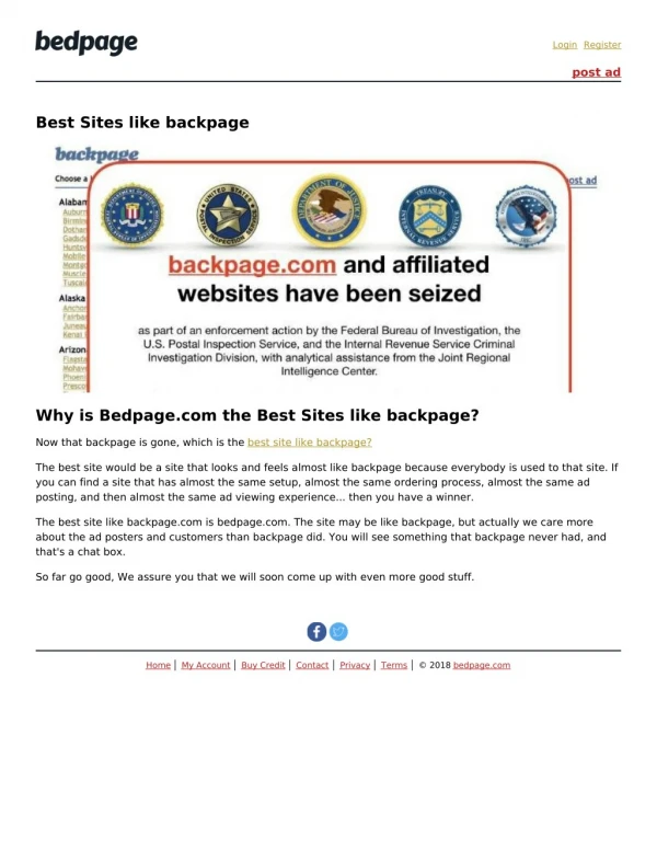 Site similar to backpage