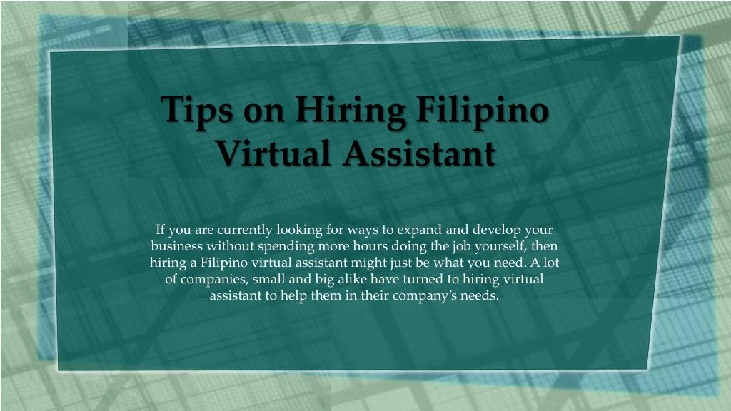 tips on hiring filipino virtual assistant