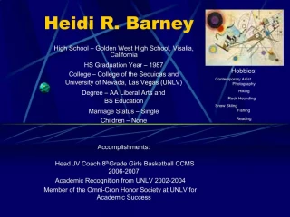 Heidi R. Barney - slide 1