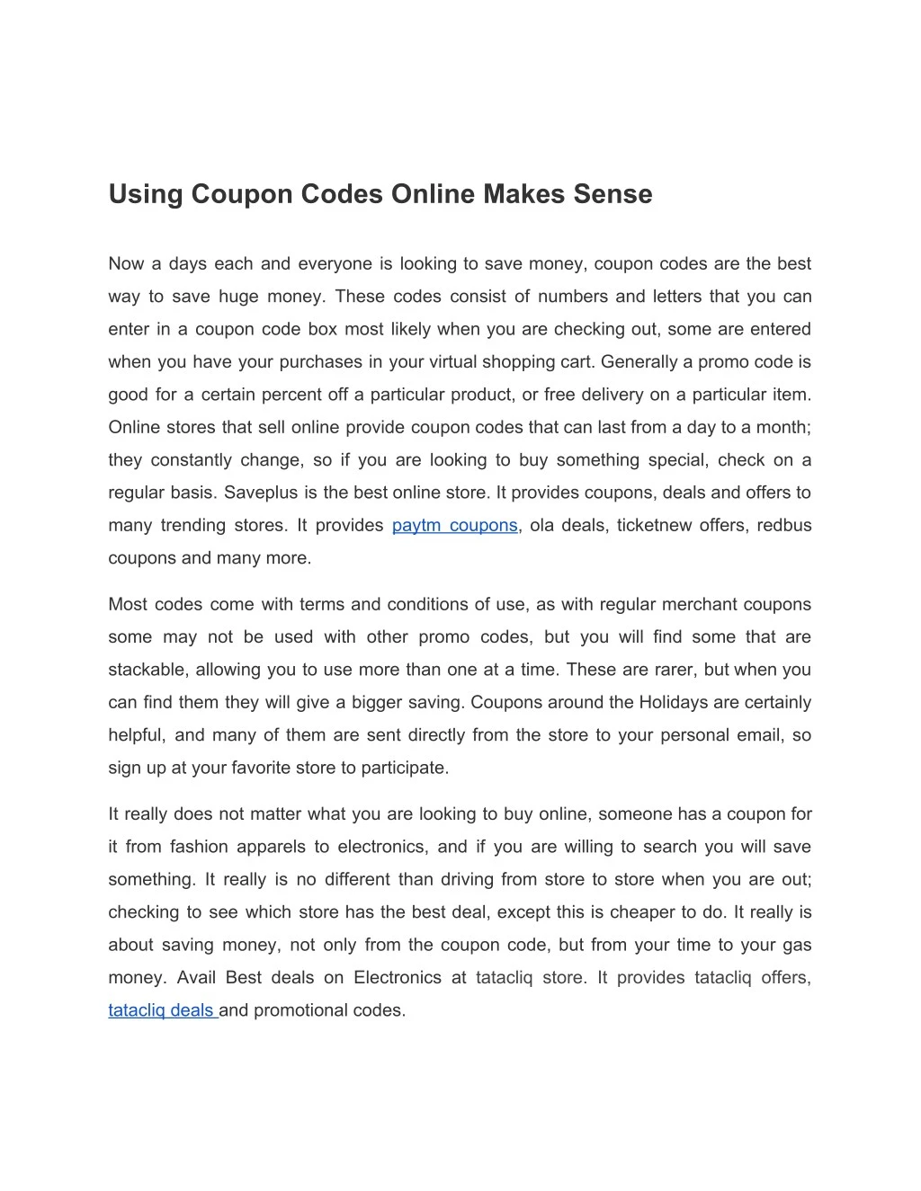using coupon codes online makes sense