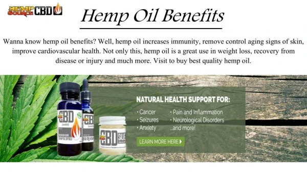 Hemp Oil Benefits - Hempsourcecbd