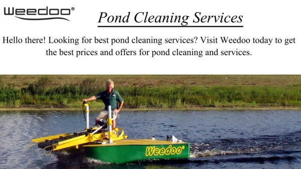 Pond Cleaning Services - Weedooboats