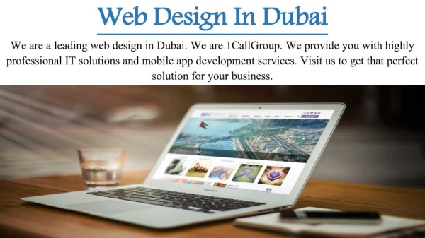 Web Design In Dubai - 1callgroup