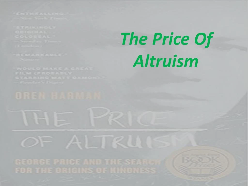 the price of altruism