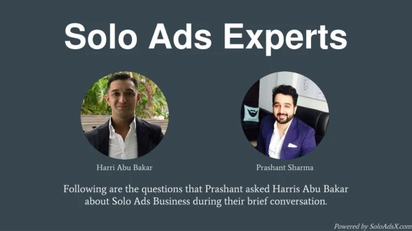 Solo Ads Expert Interview: Harris Abu Bakar