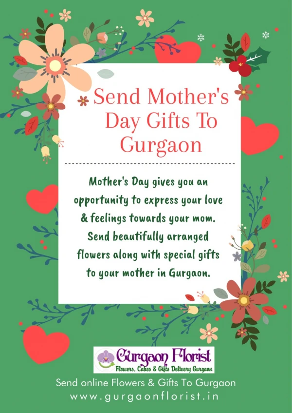 Send Mother's Day Gifts To Gurgaon