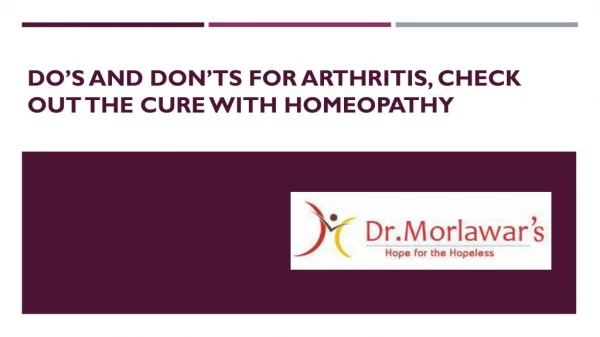 Homeopathic Treatment For Arthritis | Do's And Dont's For Homeopathic Patients