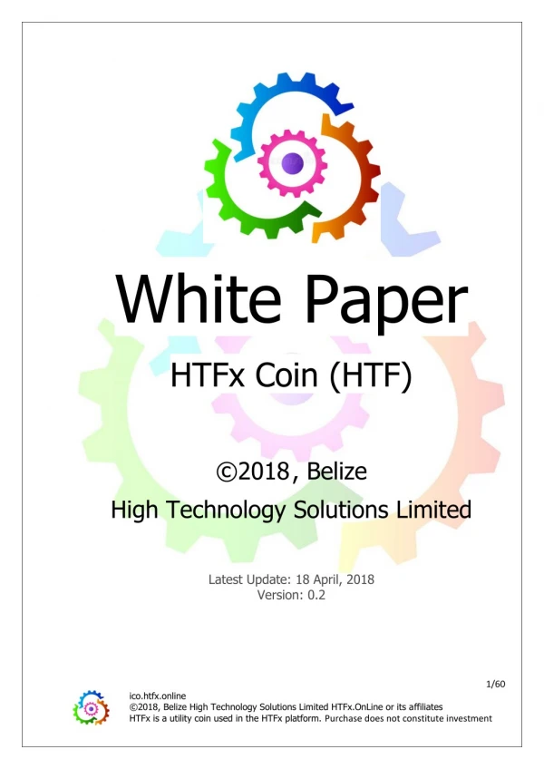 Blockchain HTFx Coin Start ICO Sale Cryptocurrency