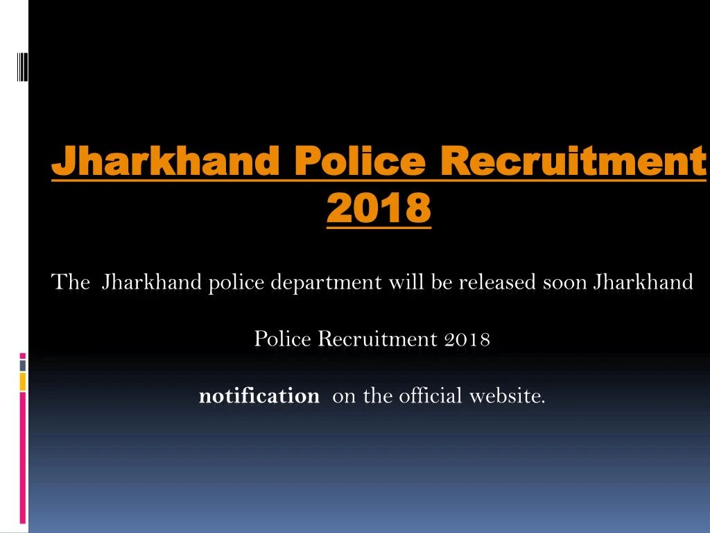 jharkhand police recruitment 2018