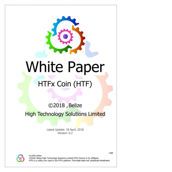 WhitePaper Blockchain ICO Coin HTFx Sale Cryptocurrency