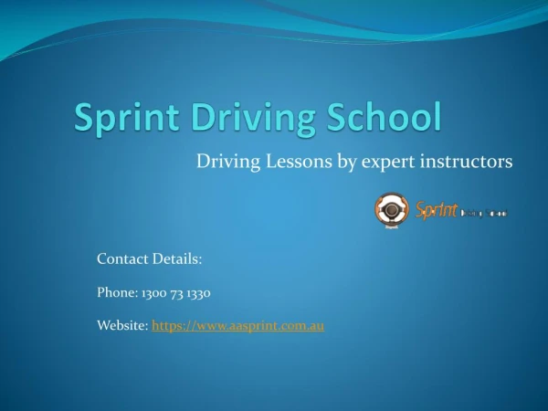 Sprint Driving School Melbourne