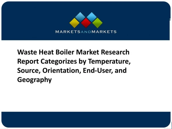 Waste Heat Boiler Market Forecast to 2023– Key Players, Competitive Landscape and Regional Analysis