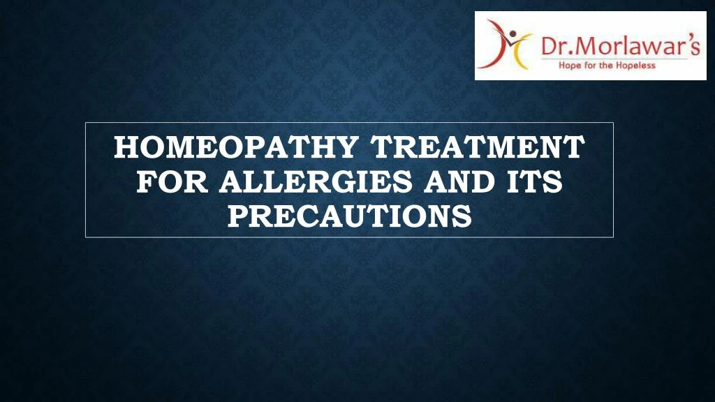 homeopathy treatment for allergies and its precautions
