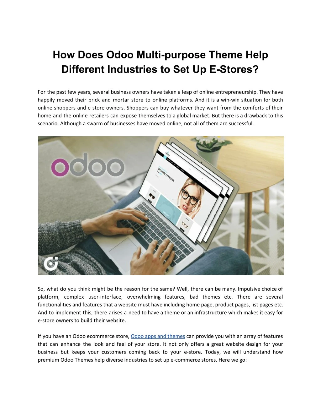 how does odoo multi purpose theme help different