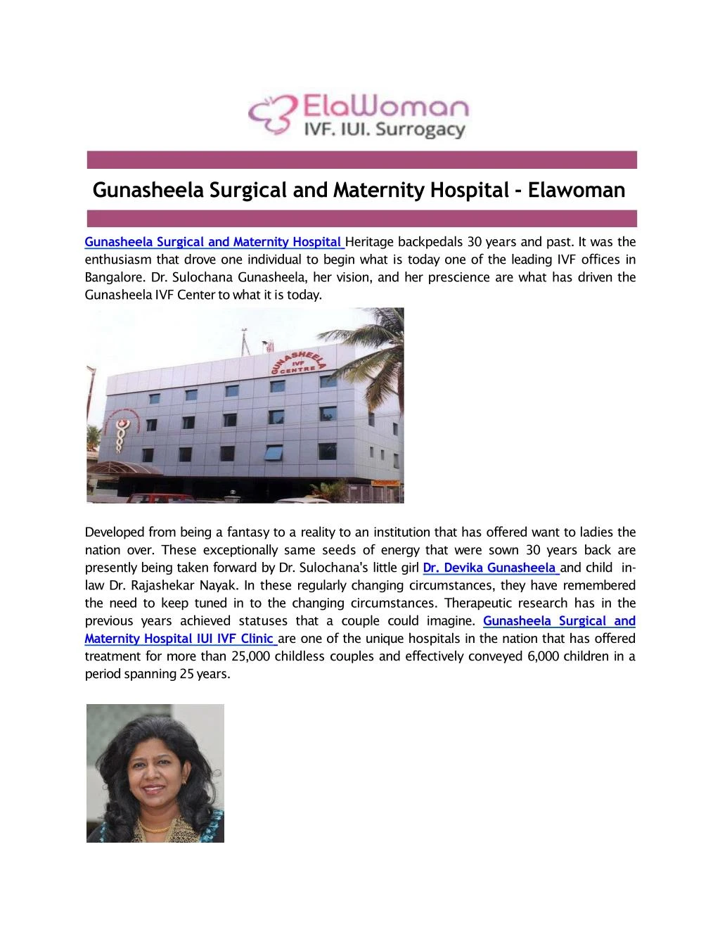 gunasheela surgical and maternity hospital