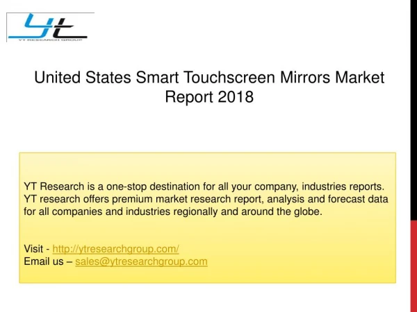 United States Smart Touchscreen Mirrors Market Report 2018