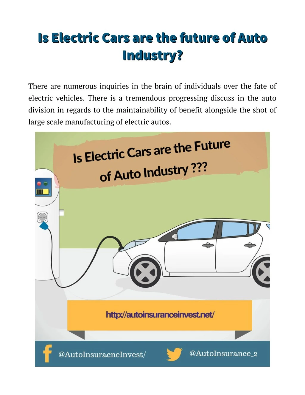 is electric cars are the future of auto