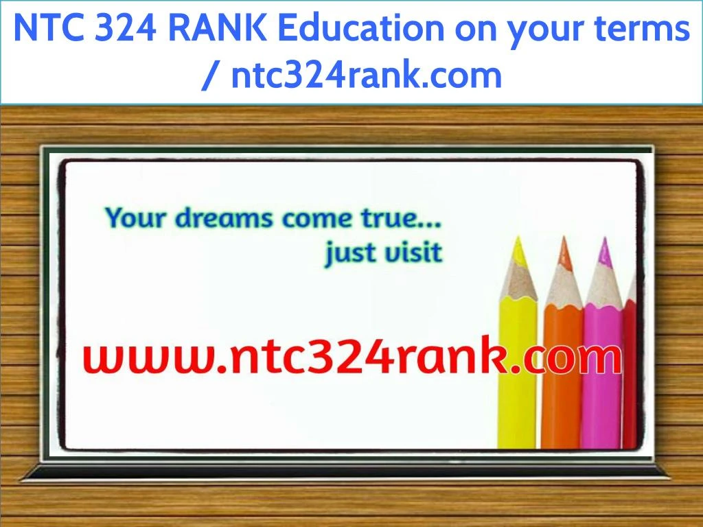 ntc 324 rank education on your terms ntc324rank