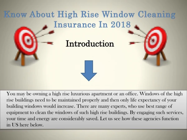 High Rise Window Cleaning Insurance USA Companies