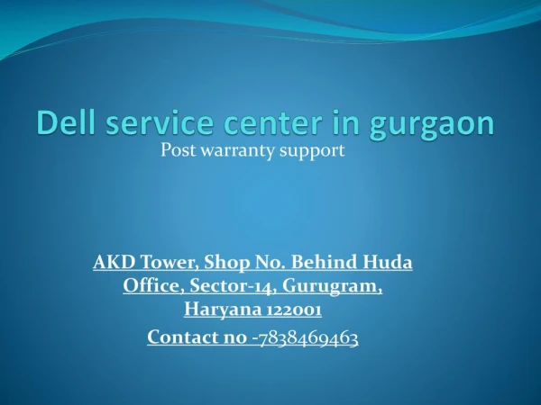 Dell service center in Gurgaon