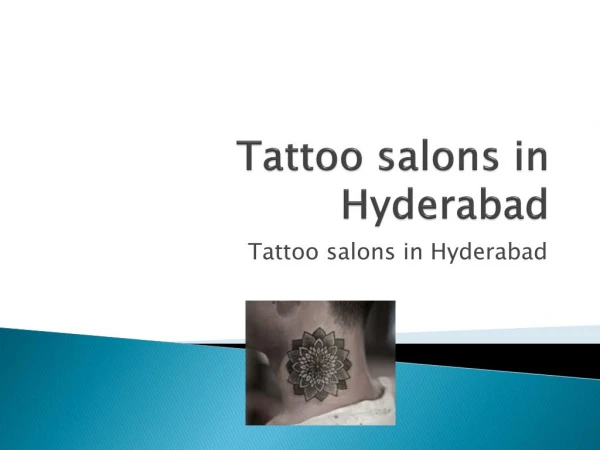 tattoo services at home | gosaluni