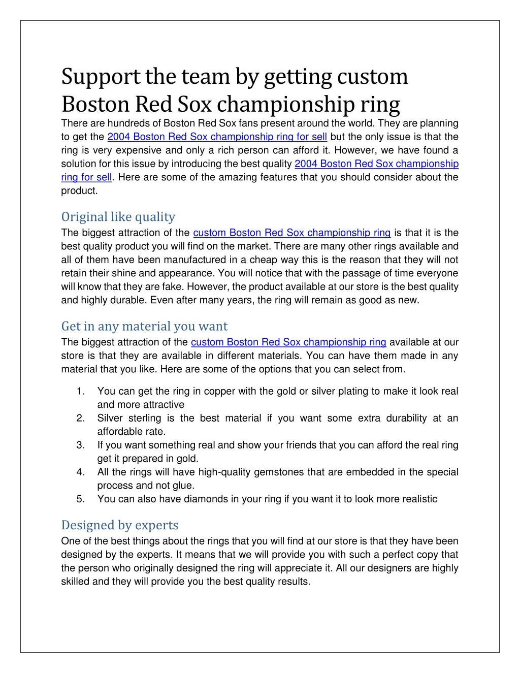support the team by getting custom boston