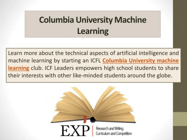 Columbia University Machine Learning