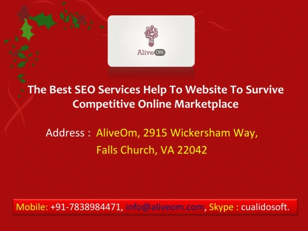 The Best SEO Services Help To Website To Survive Competitive Online Marketplace