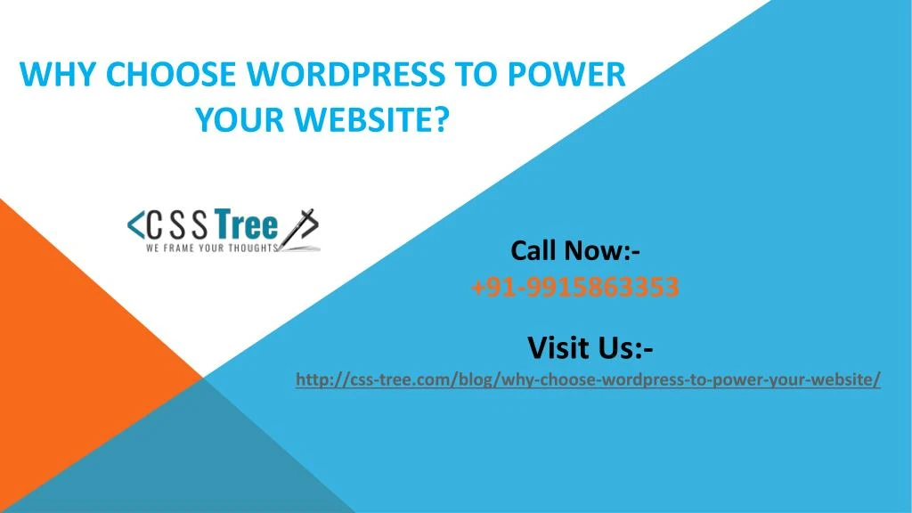 why choose wordpress to power your website