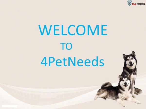Online Pet Food & Accessories Supplier