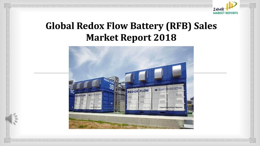 global redox flow battery rfb sales market report 2018