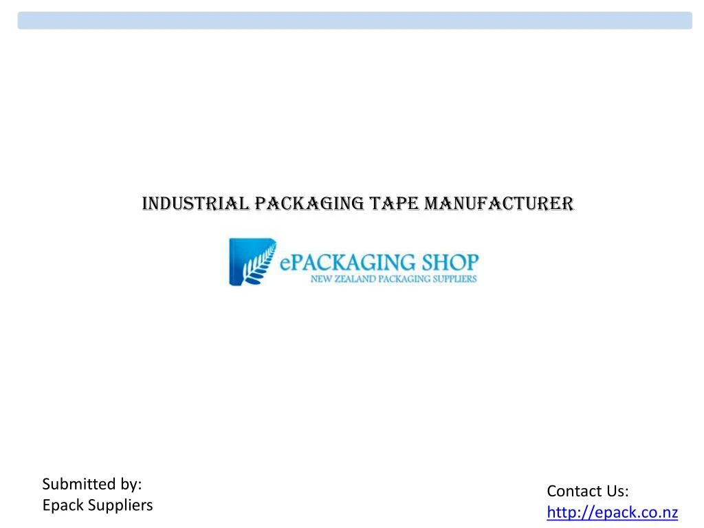 industrial packaging tape manufacturer