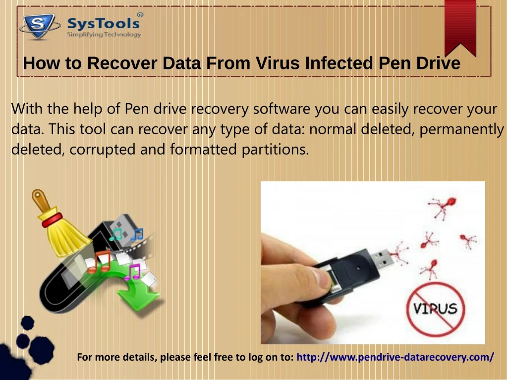 how to recover data from virus infected pen drive