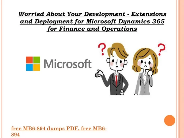 2018 New MB6-894 Exam Dumps For Free PDF | Dumps4download.in