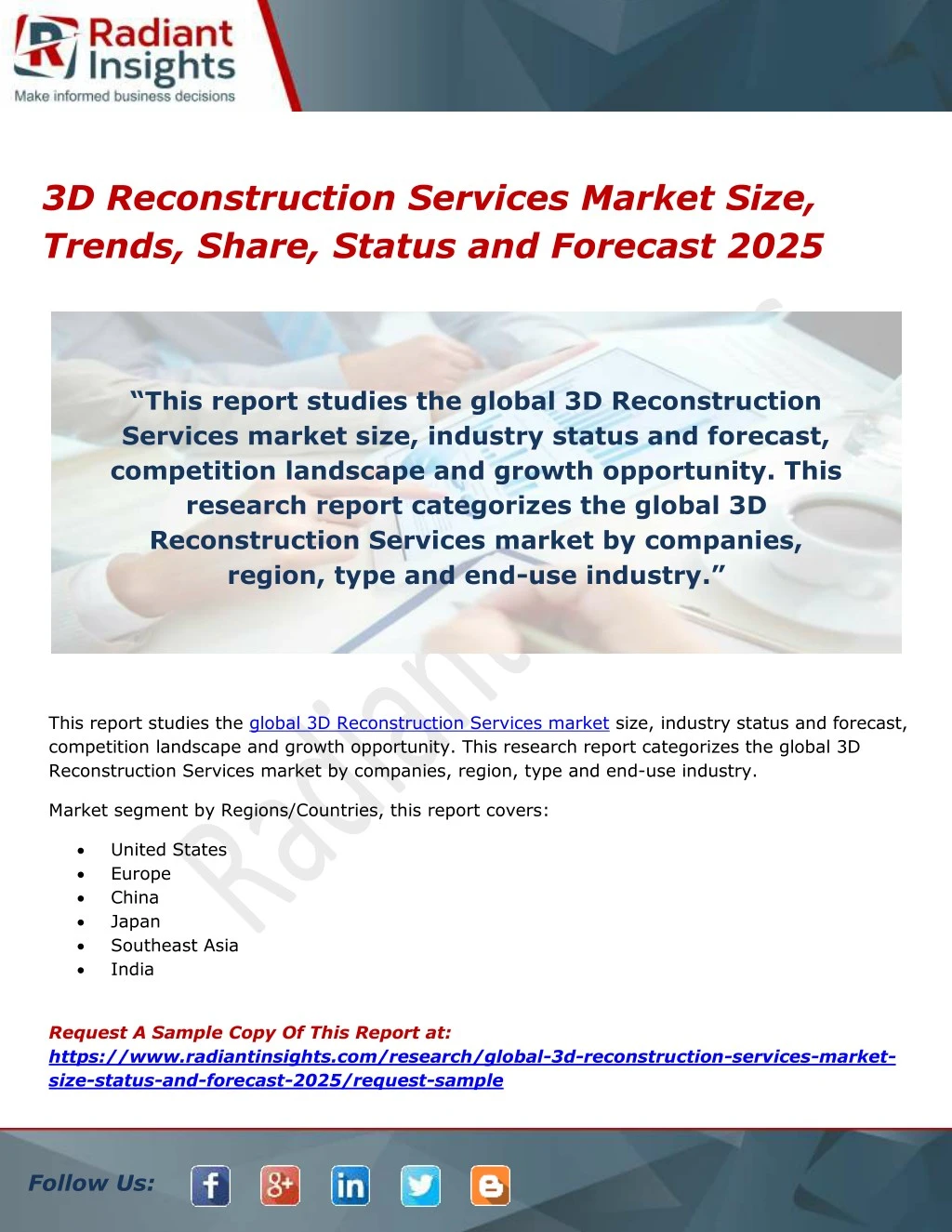 3d reconstruction services market size trends