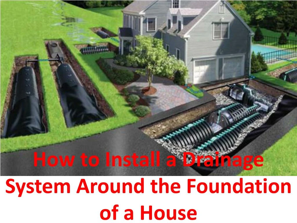 how to install a drainage system around