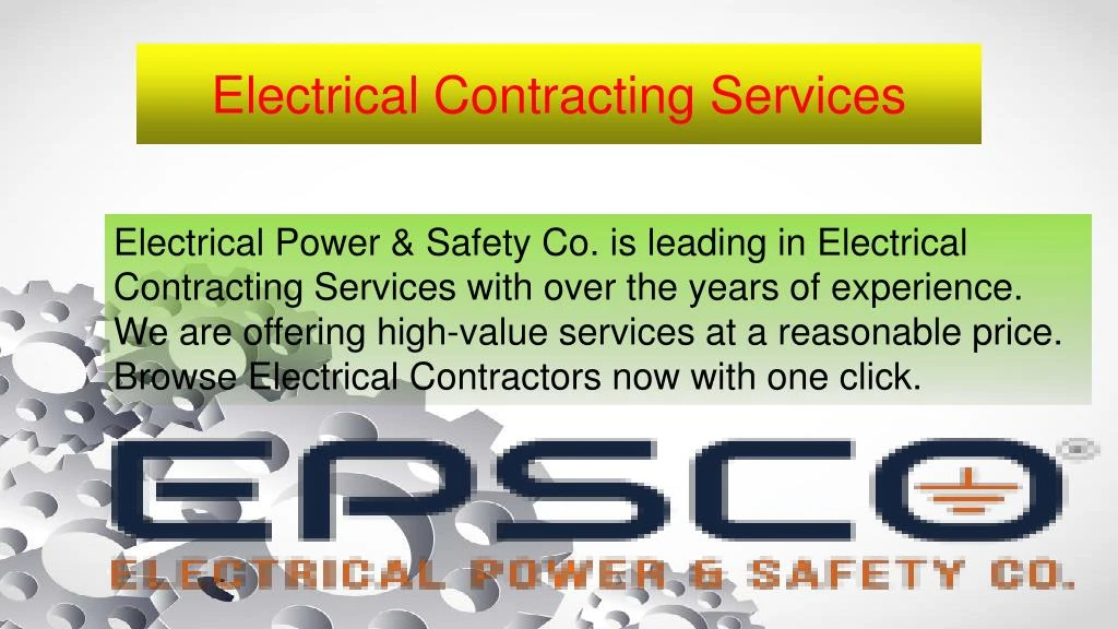 electrical contracting services