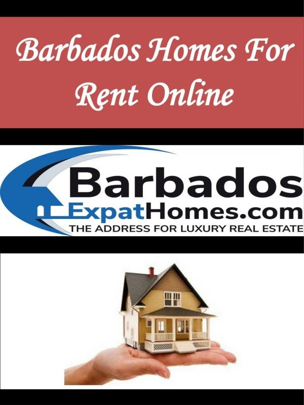 Barbados Homes For Rent Online