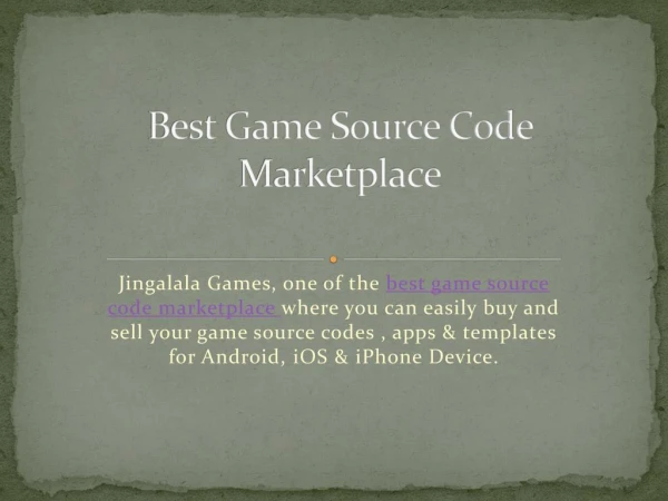 Best Game Source Code Marketplace