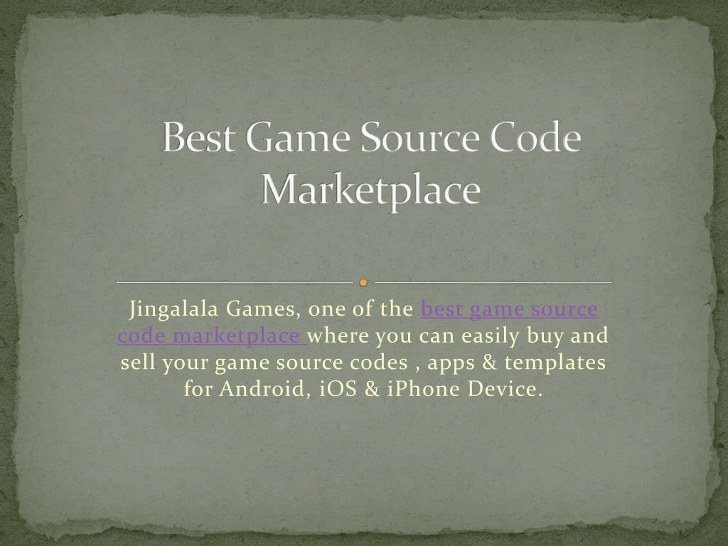best game source code marketplace