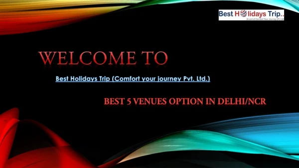 Conference Venues Option in Delhi NCR Booking Now