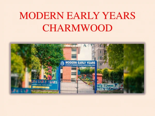 Best preschool in charmwood Faridabad