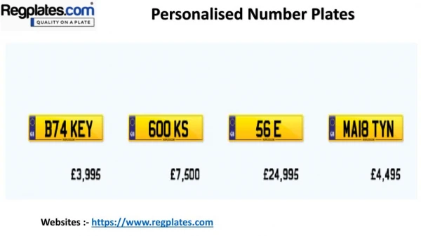 Personalised Number Plates - Reg Plates