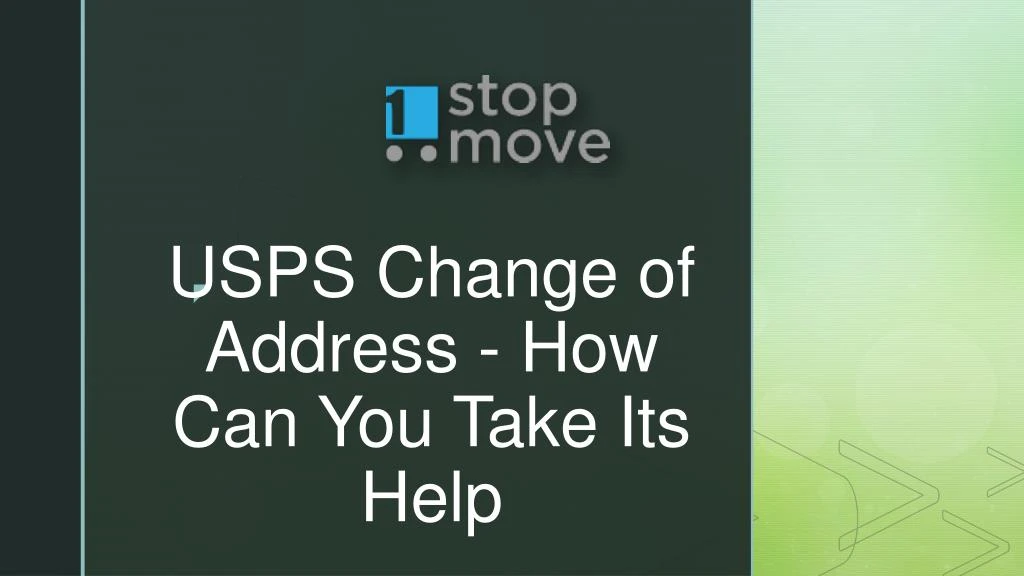 usps change of address how can you take its help