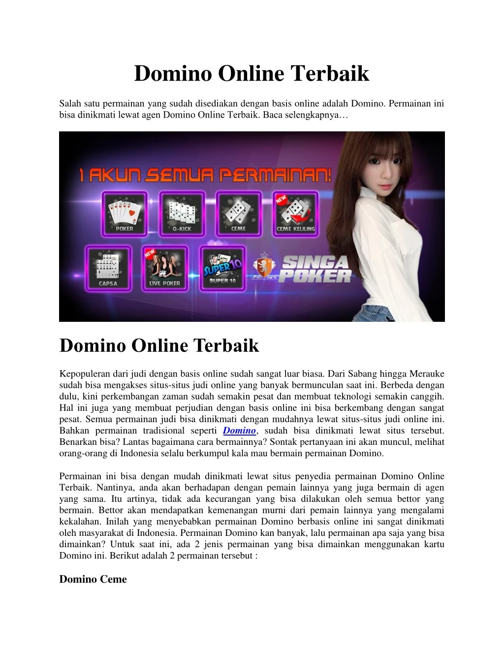 domino online terbaik