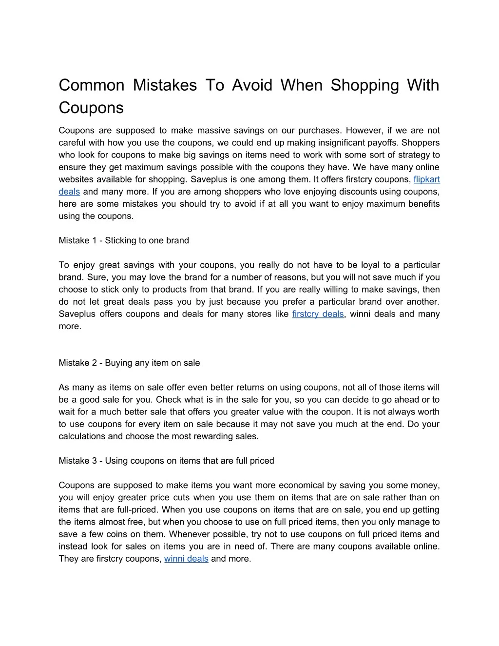 common mistakes to avoid when shopping with