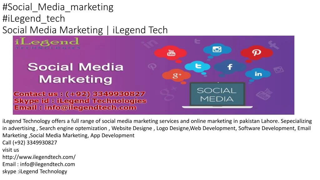 social media marketing ilegend tech social media marketing ilegend tech