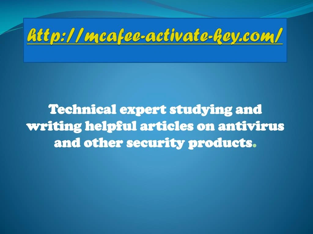 http mcafee activate key com